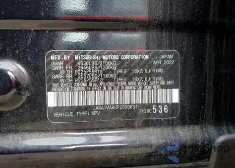 2023 Mitsubishi Eclipse Cross Le z USA, uszkodzony, nr VIN JA4ATVAA0PZ000631